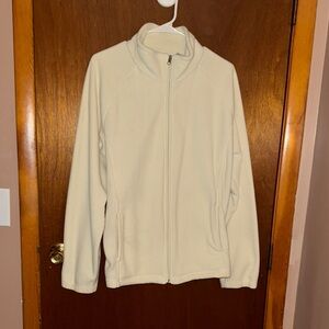 Cream Zip-Up Fleece Jacket